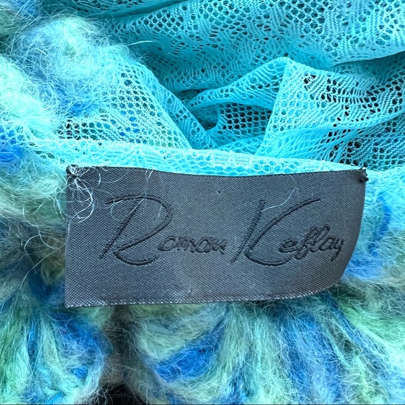 Roman Keflay Hand Crochet Lace & Mohair Shawl Cape/Scarf - Picture 13 of 13